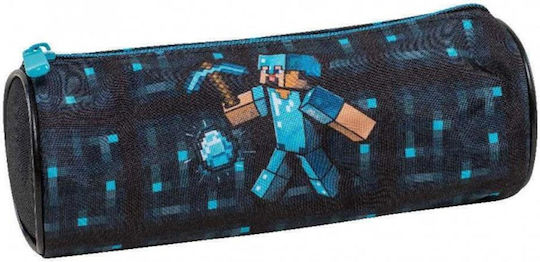 Graffiti Minecraft Adventure Club Pencil Case Barrel with 1 Compartment Gray