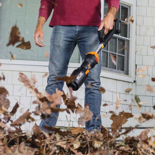Worx WG 543E.9 Blower Handheld Battery 20V Solo with Volume Control & Maximum Air Speed 209km/h