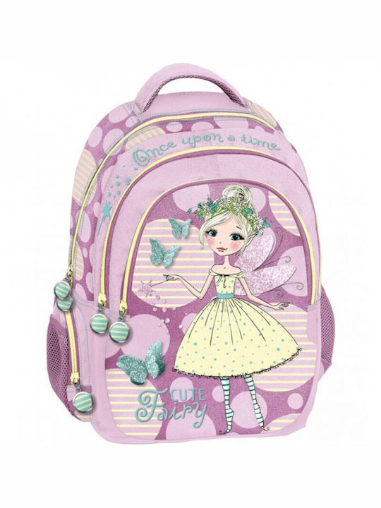 Graffiti Fairy School Bag Backpack Kindergarten in Lilac color