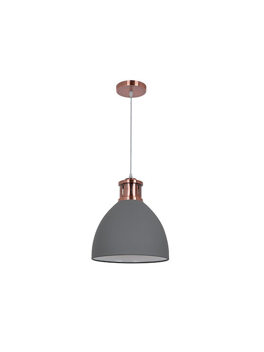 Elmark Jason Hängelampe Gray Glocke mit Fassung E27 30x30x141cm.