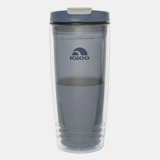 Igloo Havasu Double Wall Glass Thermos Stainless Steel BPA Free 650ml DENIM with Mouthpiece