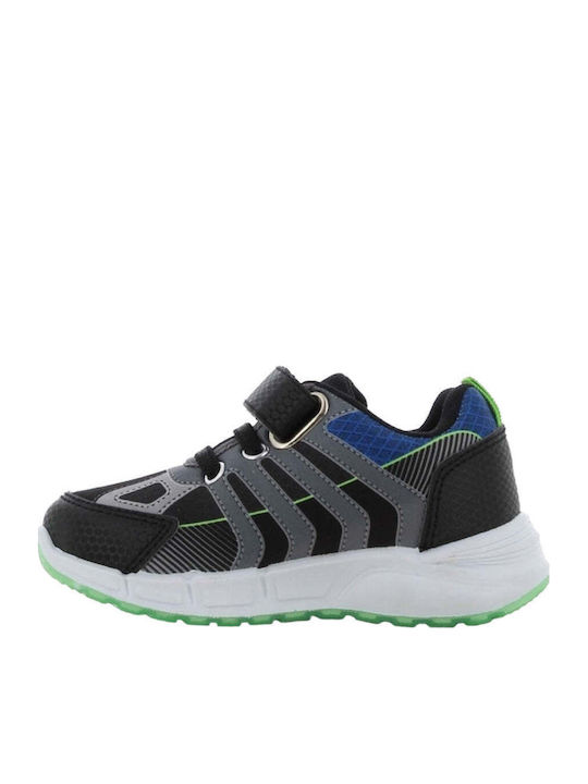 Kids Sneakers with Scratch & Lights Black