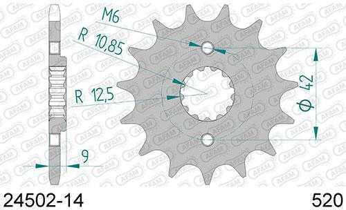 AFAM Pinion față pentru Kawasaki KLX 250