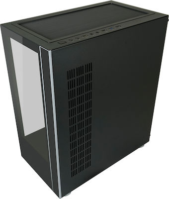 LC-Power 808B Skylla_X Gaming Midi Tower Computer Case with Window Panel Black