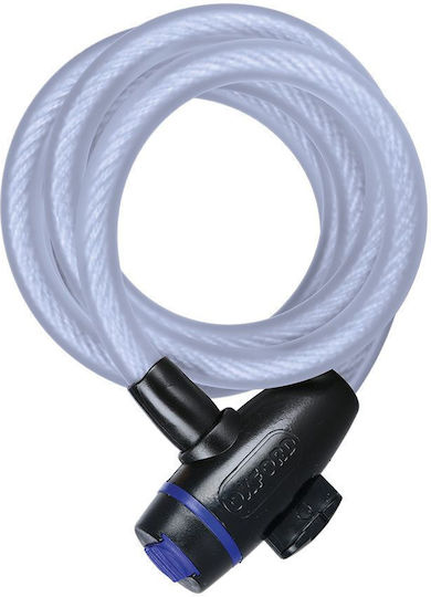 Oxford Cable Lock Κλειδαριά Ποδηλάτου Κουλούρα με Κλειδί Διάφανη