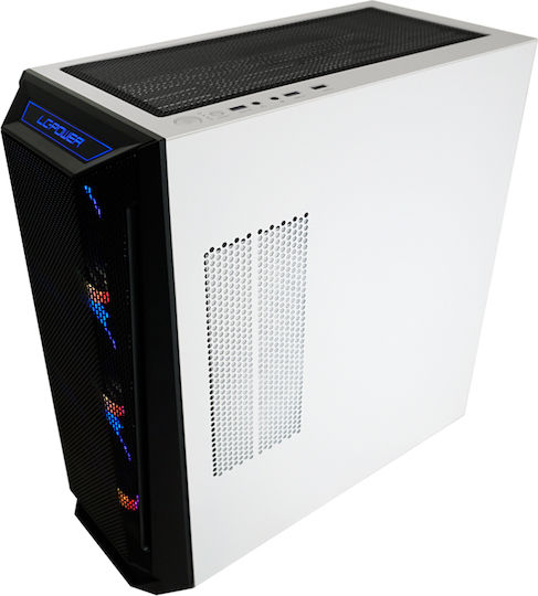 LC-Power 805BW Holo-1_X Gaming Midi-Turm Computergehäuse mit Seitenfenster Weiß