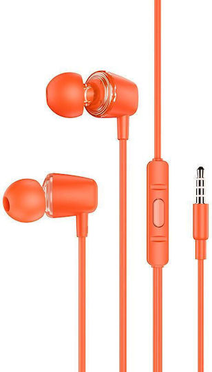 Hoco M107 Discoverer In-ear Handsfree with 3.5mm Connector Orange