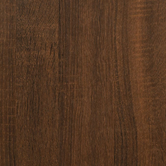 vidaXL Wohnzimmer Vitrine aus Spanplatte mit Verglasung Braune 34.5x34x90cm