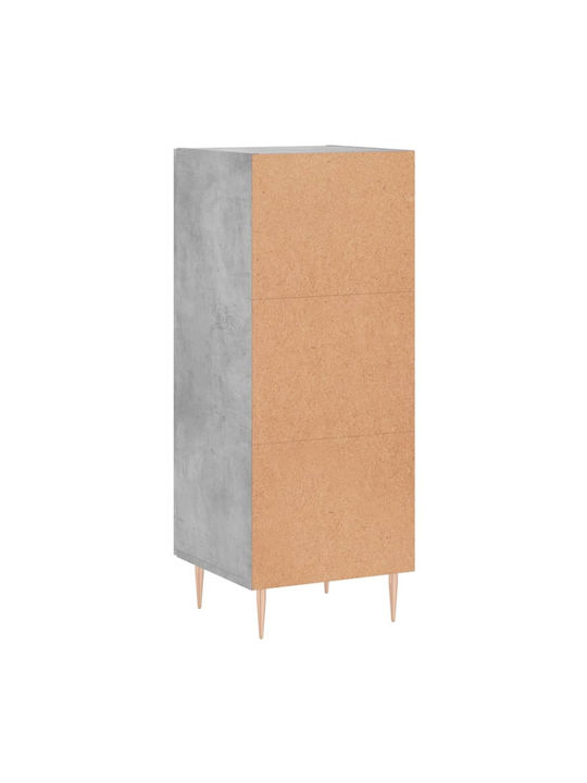 Wohnzimmer Vitrine aus Spanplatte mit Verglasung in Grau 34.5x34x90cm