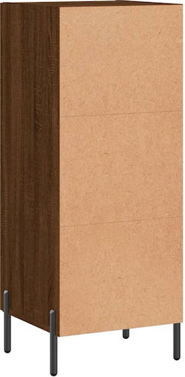 vidaXL Wohnzimmer Vitrine aus Spanplatte mit Verglasung Braune 34.5x34x90cm