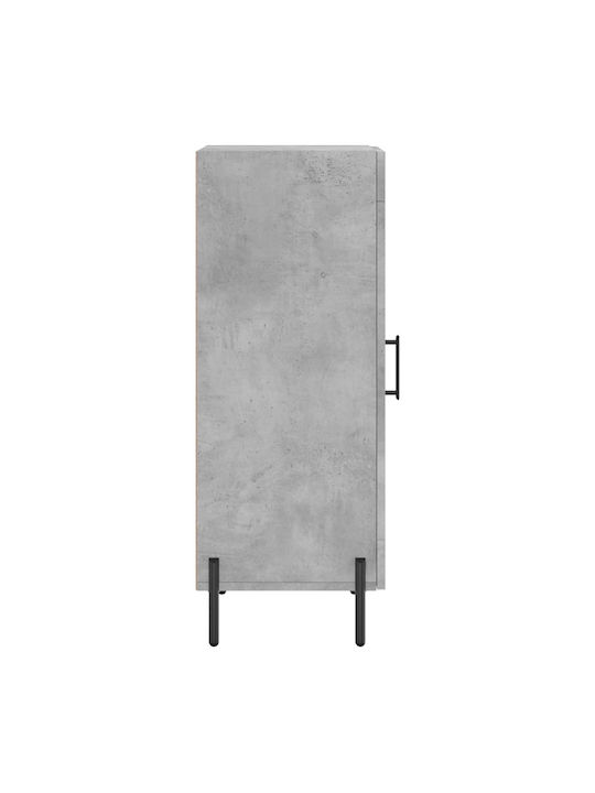 Wohnzimmer Vitrine aus Spanplatte mit Verglasung in Grau 34.5x34x90cm