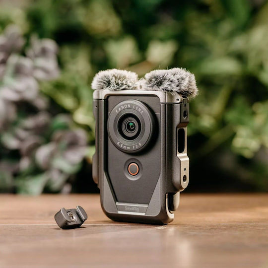 Canon Cameră video Powershot V10 Vlogging Kit Argintiu @ 30fps Senzor CMOS Stocare pe Card de memorie cu Ecran Tactil 2" și HDMI / WiFi