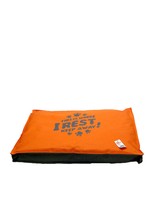 Pet Interest Indoor Mattress Dog Rectangle Orange 60x45cm