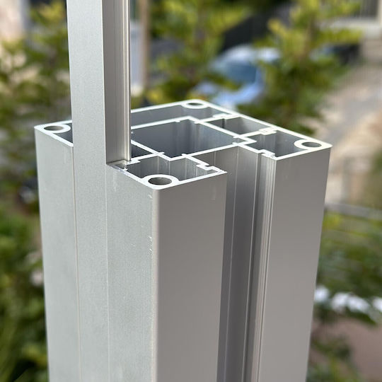 Showood Träger für Gartenzaun aus Aluminium 7.5x7.5x180cm 1Stück