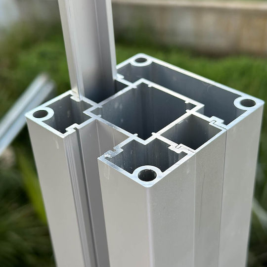 Showood Träger für Gartenzaun aus Aluminium 7.5x7.5x180cm 1Stück