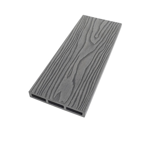 Showood Panou de perete 3D de Grădină Gri închis din Magazin online WPC 360x2x12buc 1buc Gray