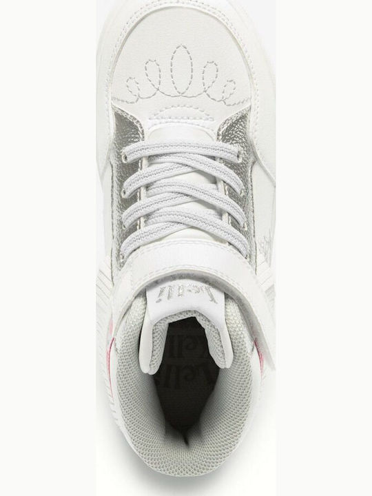 Frangetta Mix Παιδικά Sneakers High με Σκρατς Bianco / Argento
