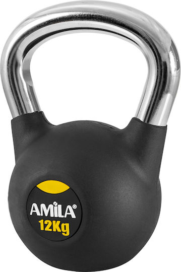 AMILA Kettlebell Rubber 12kg Black