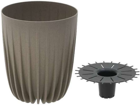 Click PL Planter Plastic Beige 19x19x23cm.