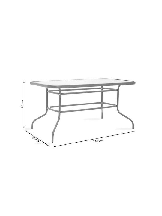 Set Sala De Mese Pentru Exterior Valor Calan 7 Piese Maro
