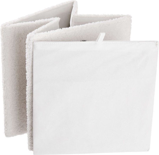 Butlers Stoff Aufbewahrungsbox mit Deckel Weiß 30x30cm 1Stück