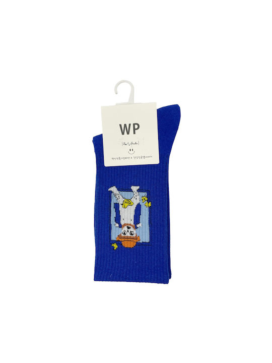 WP Patterned Socks Blue