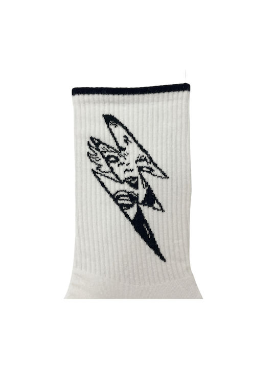 WP Patterned Socks White