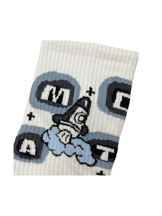 WP Patterned Socks White