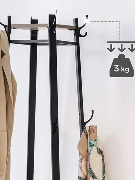 Vasagle Floor Garment Rack made of Metal Gray 43x43x180cm