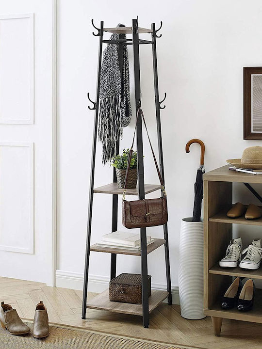 Vasagle Floor Garment Rack made of Metal Gray 43x43x180cm