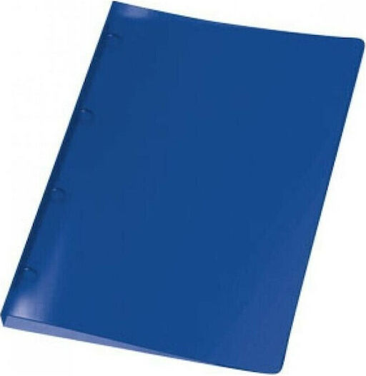 Typotrust Mappe mit 4 Ringen für Papier A4 Blau 1Stück