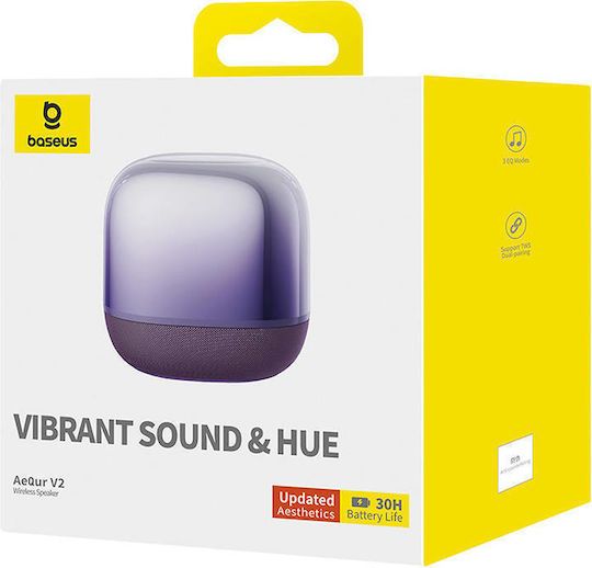 Baseus AeQur Series V2 Ηχείο Bluetooth 2.5W με Διάρκεια Μπαταρίας έως 30 ώρες Μωβ