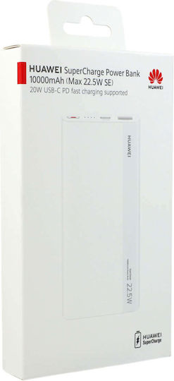 Huawei Supercharge Power Bank 10000mAh 22.5W με Θύρα USB-A και Θύρα USB-C Λευκό