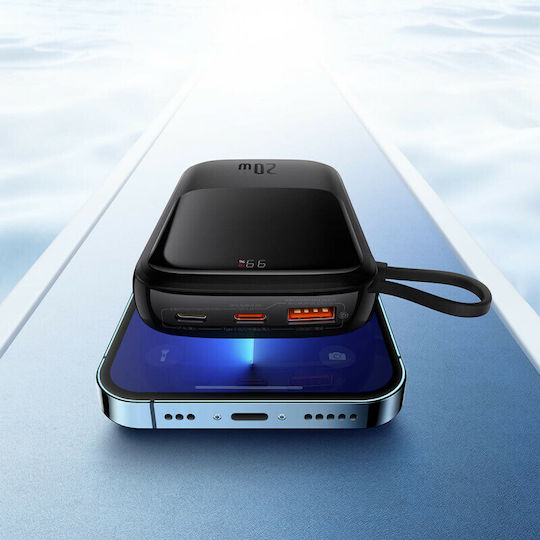 Baseus Qpow Pro Power Bank 10000mAh 20W с USB-A порт и USB-C порт Power Delivery / Бързо зареждане 3.0 Черен