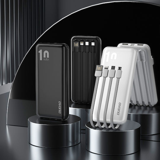 Dudao K6Pro Power Bank 10000mAh mit 2 USB-A Anschlüssen Weiß