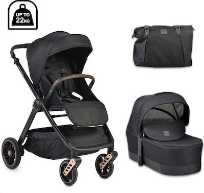 Cangaroo Macan Verstellbar 3 in 1 Baby Kinderwagen Geeignet für Neugeborene Schwarz