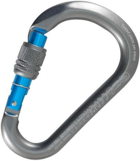 Kong HMS Classic Screw lock Safety Carabiner Grey 1pcs