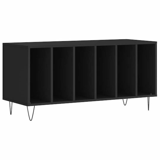 vidaXL Processed Wood Hi-Fi Furniture Black 38x100x48cm