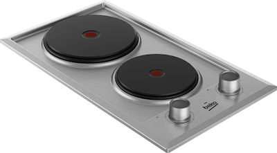 Beko HDCE 32201X 0058026 Domino Enamel Cooktop Autonomous Inox 28.8x51εκ.