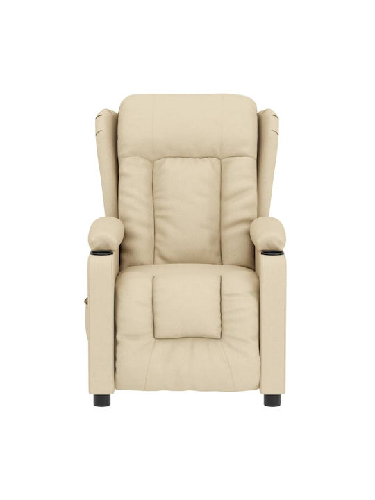 Πολυθρόνα Relax Massage με Υποπόδιο Μπεζ 72.5x96x99.5cm