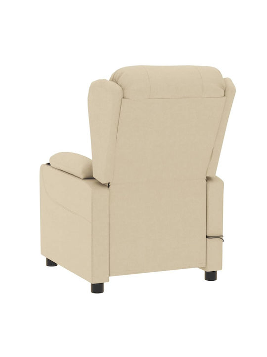 Πολυθρόνα Relax Massage με Υποπόδιο Μπεζ 72.5x96x99.5cm