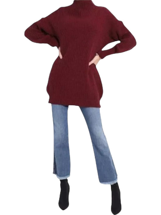 Remix Women's Long Sleeve Sweater Burgundy