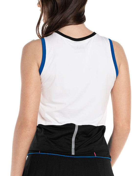 Lucky In Love Damen Sportliches Crop Top Ärmellos Weiß