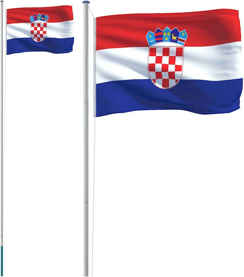 Flagge von Kroatien Polyester mit einem Einsatz 6,23 m. aus Aluminium