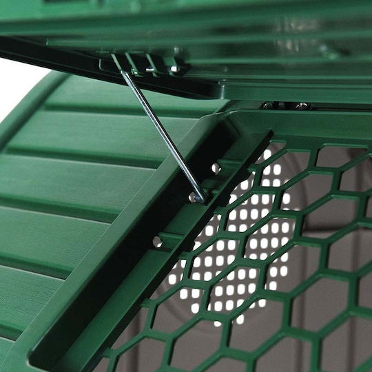 Vesta Tall Dog House Dog House Plastic Outdoor Green 72x87x75.5cm