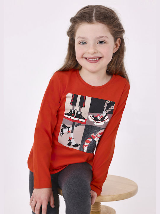 Mayoral Kids Blouse Long Sleeve Orange