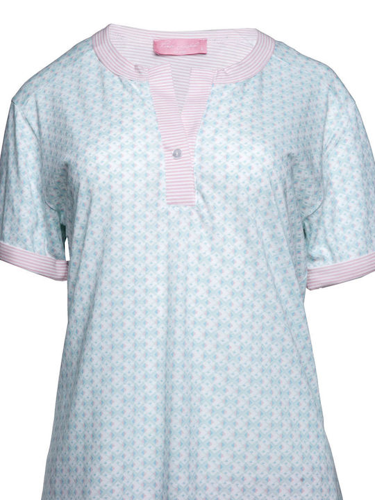 Pink Label Sommer Damen Pyjama-Set Rosa