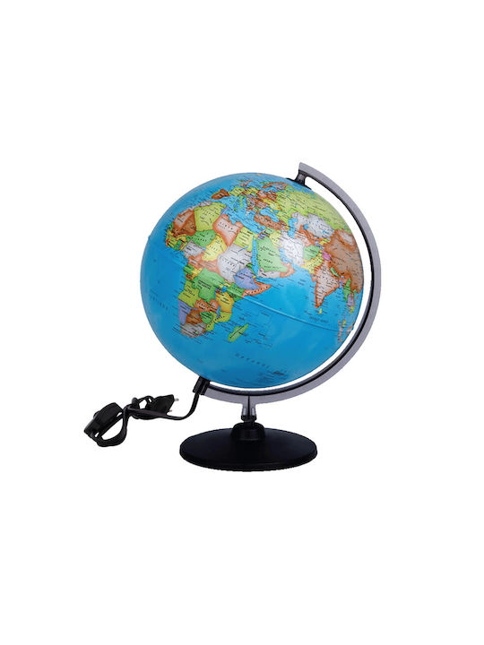 Diakakis Illuminated World Globe Greek with Diameter 30cm
