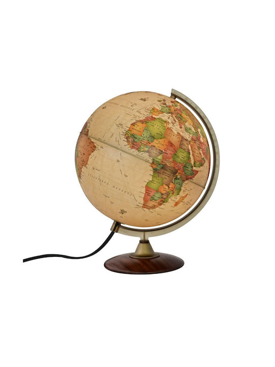 Cosmic Illuminated World Globe Greek with Diameter 30cm