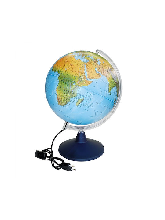 Diakakis Beleuchtet Erde Globus mit Durchmesser 30cm. Hellblau